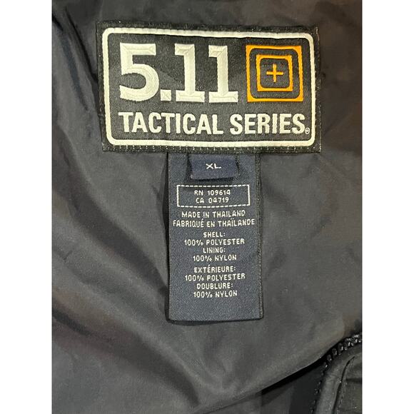 5.11 Tactical Series Men's Jacket Navy Blue Full Zip Long Sleeve Pockets Sz XL - Picture 5 of 6